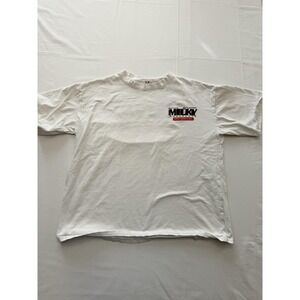 D.K Fashion Shirt Mens‎ Small White Milky Chocolate Graphic Tee Organic Logo